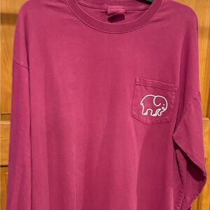 ivory ella plum long sleeve pocket tee